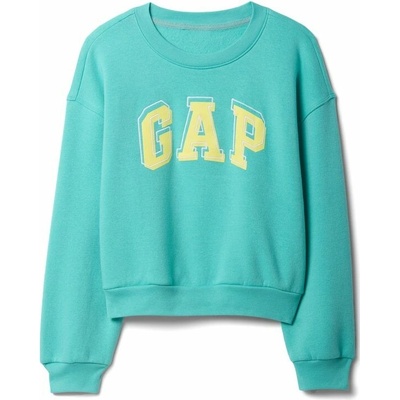 GAP dětská oversize mikina s logem zelená