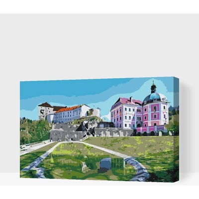Painting Queens Malování podle čísel Hrad a Zámek Bečov nad Teplou 40 × 60 cm plátno na rámu PBN/BECOVCASTLE/40X60/W