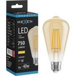 Mexen Vintis LED нажежаема крушка E27, ST64, 8W, Топла - 2700K, 750 lm, кехлибар - L152-E27-0827-50 (L152-E27-0827-50)