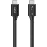 Hama Кабел Hama 200796, от Thunderbolt 5(м) към Thunderbolt 5(м), 1m, 8K, 80 Gbit/s, 240W, черен (HAMA-200796)
