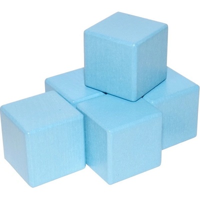 DrKO Dřevěná kostka 4 cm 1ks modrá světlá