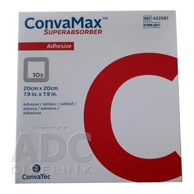 ConvaMax Krytie na rany superabsorpčné neadhezívne 20 x 20 cm 10 ks