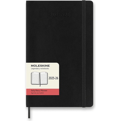 Moleskine A5 denní 2025-26 černý – Zboží Živě