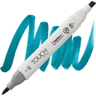 Lihová fixa TOUCH oboustranná Brush & Chisel, Peacock green (BG61)