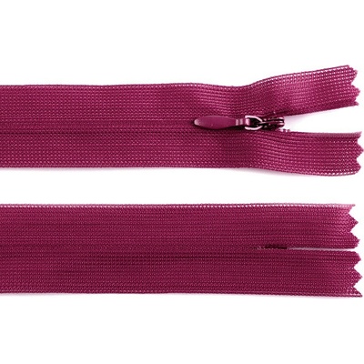 Špirálový zips skrytý šírka 3 mm dĺžka 60 cm dederón Farba: 640 Ibis Rose