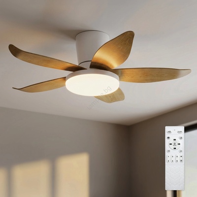 Brilagi - Димируем LED таванен вентилатор LED/32W/230V 95 см бял/кафяв + ДУ (BG3998)