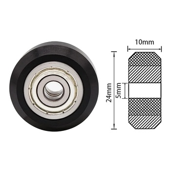 Creality CNC Водещи колела с лагер (10x24mm) D5mm - комплект 6 броя