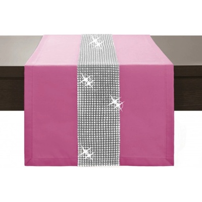 Mondo Behúň Glamour so zirkónmi svetloružový Ružová 40x110cm