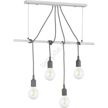 Onli - Пендел WIRE 4xE27/15W/230V сив/бял (OL0515)