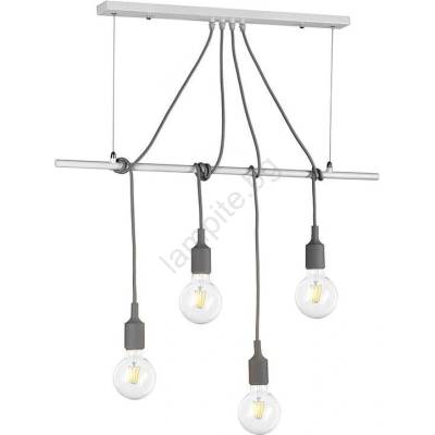 Onli - Пендел WIRE 4xE27/15W/230V сив/бял (OL0515)