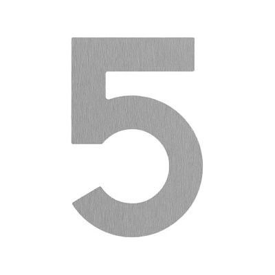 SRA - DOMOVÁ ČÍSLICA "5" 2.50 - 120 mm NEM - nerez matná | MP-KOVANIA.sk