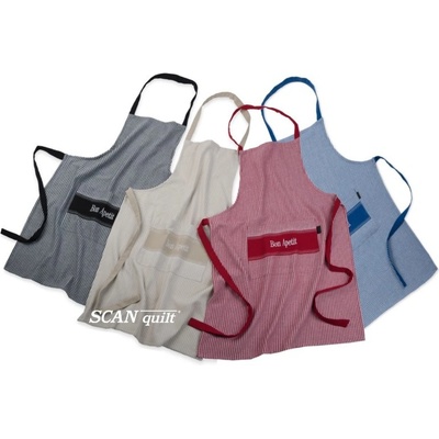 SCANquilt zástěra Bon Apetit červenobílá 60x80cm