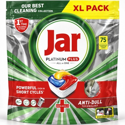 Jar Platinum Plus Lemon kapsle do myčky 75 ks