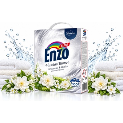 Deluxe Enzo prací prášek Elite Universal & White Muschio Bianco 5,5 kg 100 PD