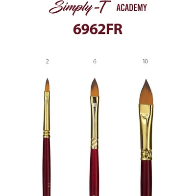 Štetec Simply-T Academy 6962FR - Filbert, krátka rukoväť Veľkosť štetca: 6