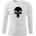 DRAGOWA FIT-T Тениска с дълъг ръкав Punisher, бяла, 160 г/м2 (3786)