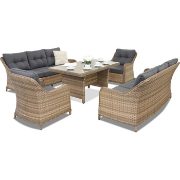 Garden Point Техноратанови градински мебели Toledo Apetito 8 Garden Point cappuccino (GAP323-8)