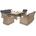 Garden Point Техноратанови градински мебели Toledo Apetito 8 Garden Point cappuccino (GAP323-8)