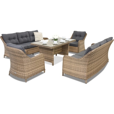 Garden Point Техноратанови градински мебели Toledo Apetito 8 Garden Point cappuccino (GAP323-8)