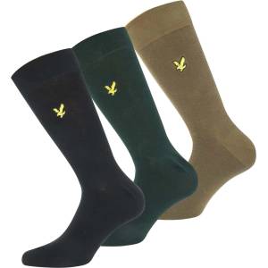 Lyle and Scott Чорапи Lyle and Scott 3 Pack of Eagle Embroidery Socks - black green