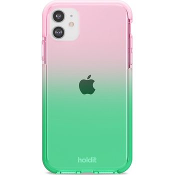 Image 1 of Holdit Калъф Holdit - SeeThru, iPhone 11/XR, Grass green/Bright Pink (7330985154348)