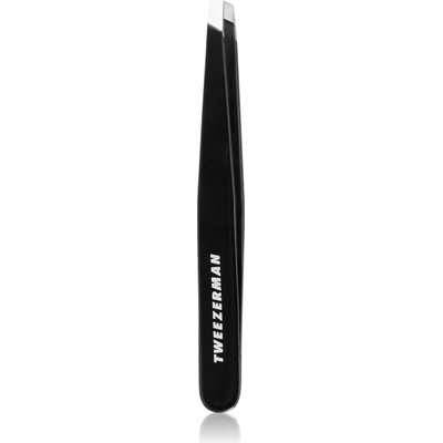 Tweezerman Studio Collection пинсета със скосен връх Black