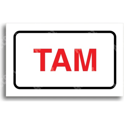 ACCEPT Tabulka SEM - TAM - typ 12 (80 x 50 mm) - bílá tabulka - barevný tisk