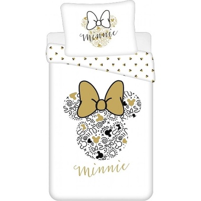 Jerry Fabrics Obliečky Minnie gold 02 140x200 70x90