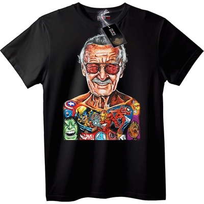 NOONEBRAND Тениска Stan Lee Marvel герои - XS, Black