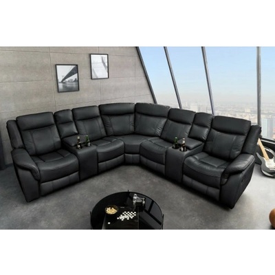 Komfort-nábytok Rohová Relax 47590 Hollywood Čierna