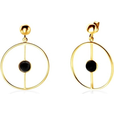 Savicki pozlacené stříbro onyxy SAVDZK30