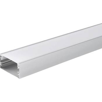 OPTONICA АЛУМИНИЕВ ПРОФИЛ ЗА LED ЛЕНТА СРЕБРИСТО ТЯЛО/БЯЛ КАПАК L=2m 40x20mm (5121)