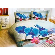 Beilai 7-dielne 3D obliečky orchidea 01 Modrá 140x200 70x90 40x50