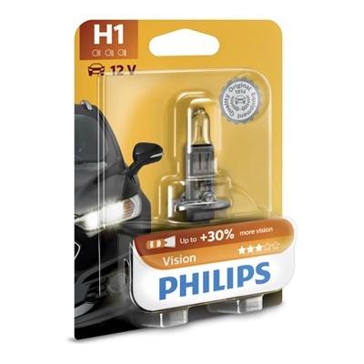 Крушка, електрическа, фар PHILIPS H1, 12V, 55W, 3200K, 1690lm, 1 бр