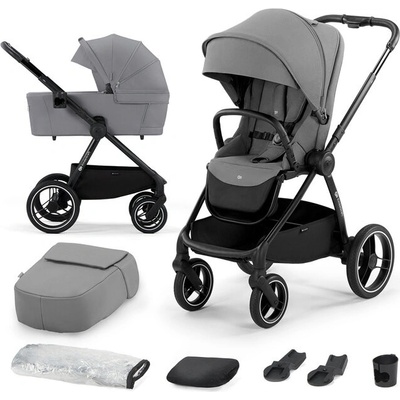 KINDERKRAFT kombinovaný Nea 2v1 Platinum Grey, Premium 2020 + autosedačka Kiddy