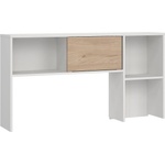  Надстойка за бюро Function Plus с плъзгаща врата Бял и Jackson Hickory