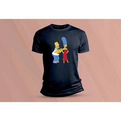 Sandratex dětské bavlněné tričko Homer a Marge Simpsonovi. tmavě šedá – Hledejceny.cz