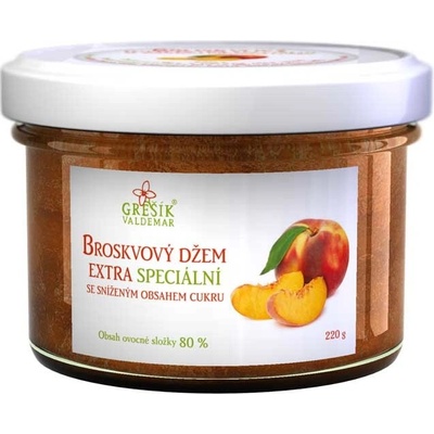 Grešík džem Broskyňový extra Špeciálny 220 g