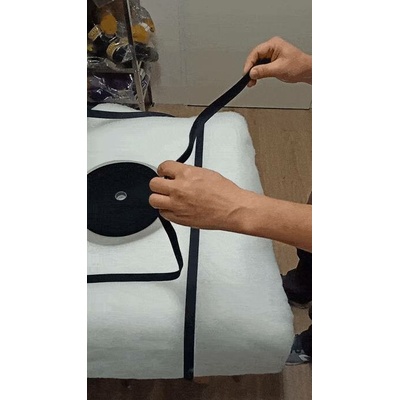 Zip elastický 25 mm barva černá, metráž