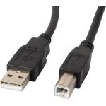 Lanberg USB кабел LANBERG, USB-A (M) - USB-B (M) 2.0, 3m, черен - CA-USBA-11CC-0030-BK (CA-USBA-11CC-0030-BK)