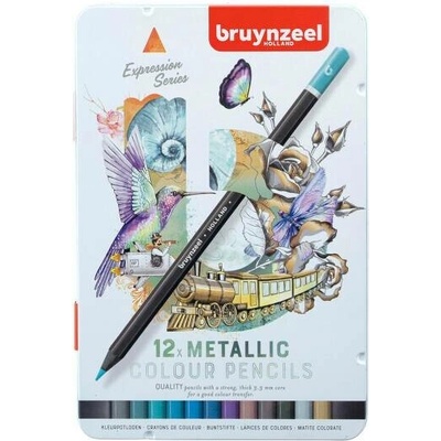 pastelky Bruynzeel Expression metalické 12ks Royal Talens (pastelové odstíny)