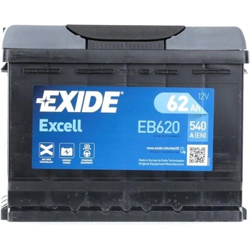 Image 1 of Exide Excell EB621 62Ah 540A left+ (EB621)