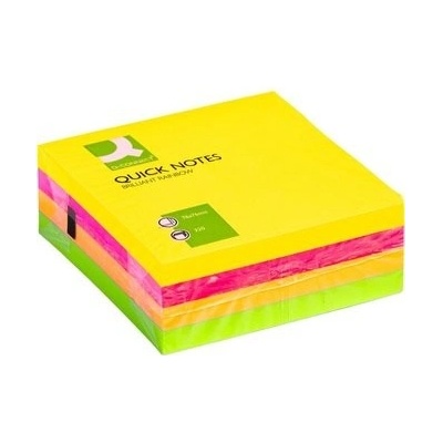 Q-CONNECT Bloček kocka Q-CONNECT 76x76mm 320l neónová (QC001348)