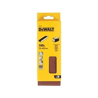 DeWALT DT3643 Víceúčelový brusný pás - 100G - 75 mm x 457 mm 3ks