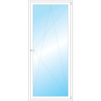 OKNA HNED Plastové okno 94x214 cm (940x2140 mm) bílé otevíravé a sklopné pravé