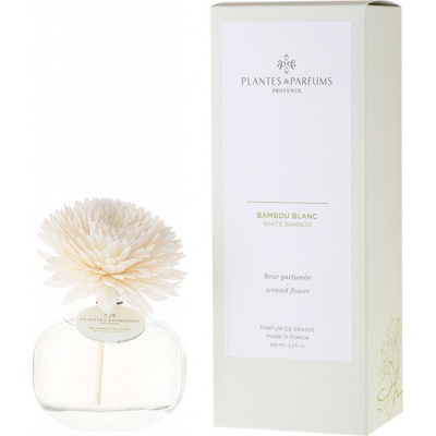Plantes et Parfums de Provence Bambou Blanc Vonný difuzér s květinou 100 ml