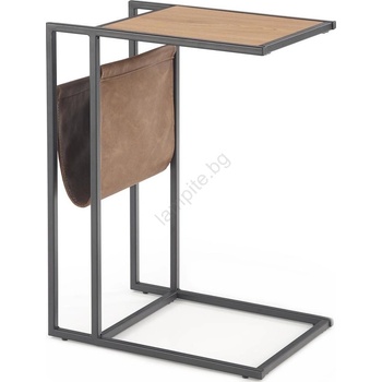 Halmar Странична маса COMPACT 65x47 см черен/кафяв (HA0026)