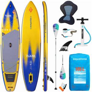 AquaTone Комплект надуваема SUP дъска FLAME Kayak Kit 12’6’