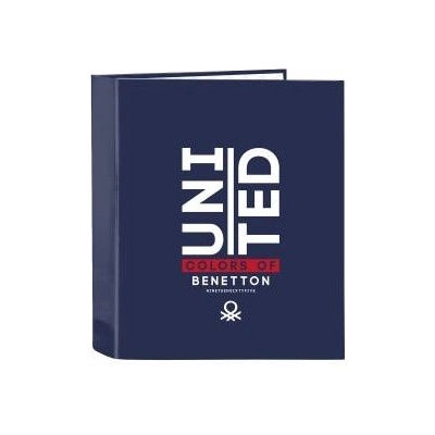 Benetton Папка с пръстени Benetton Varsity Морско син A4 27 x 33 x 6 cm