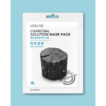 Lebelage Charcoal Solution Mask textílna maska s dreveným uhlím 23 ml